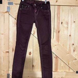 Rock Revival Women's Skinny Jeans in Burgundy